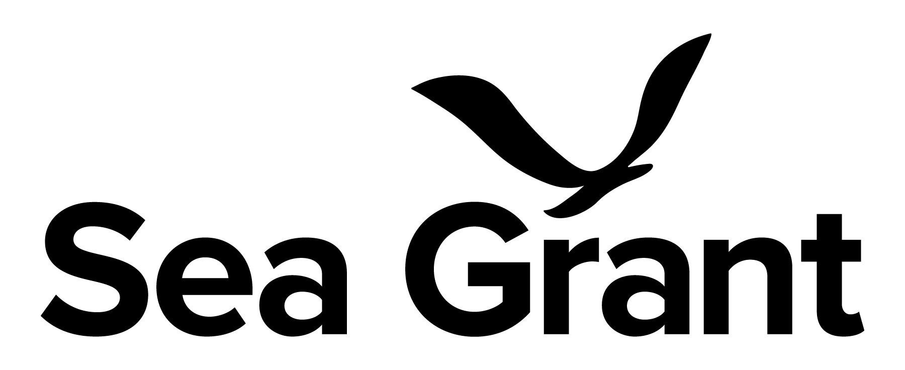 Sea Grant logo with the text "Sea Grant" in bold black letters and a stylized bird or wave graphic above the word "Grant".